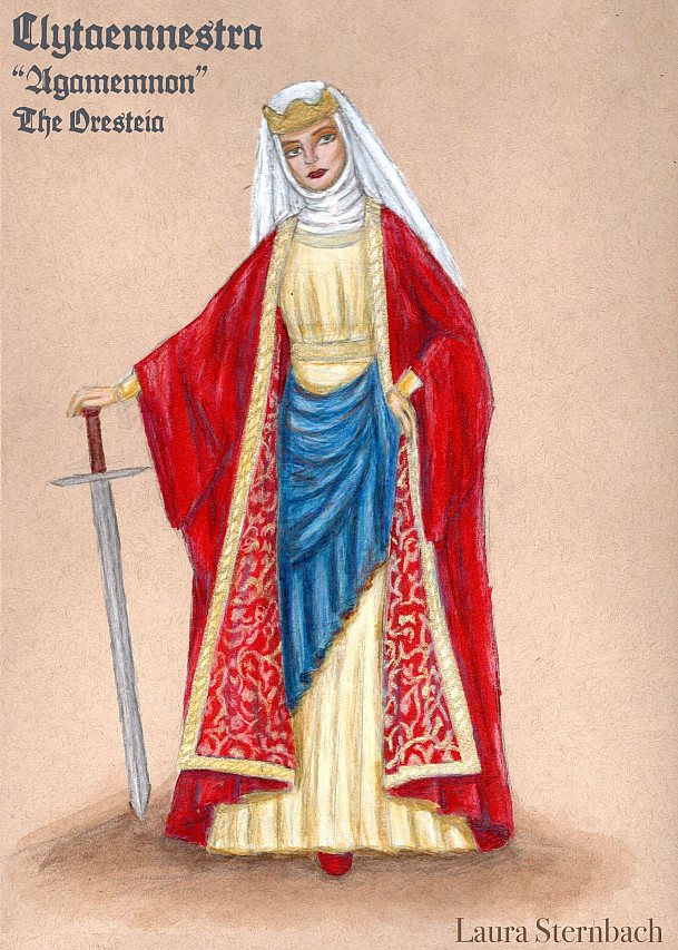 Clytaemnestra rendering for Agamemnon of the Orestiea trilogy.