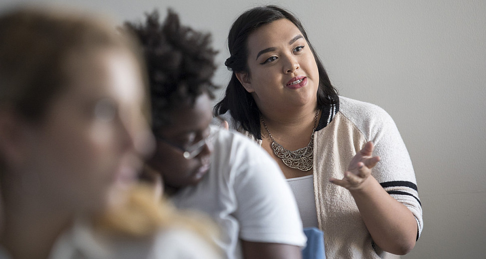 Students in a classroom.
