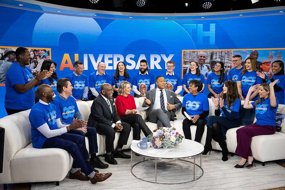 Josiah Acheampong '25 was live in studio with a group of former interns for the Today Show's celebration of Al Roker's 30th anniversary a...