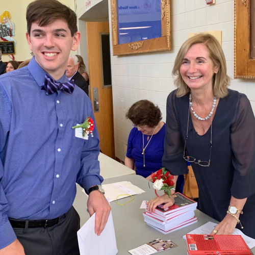 Kathleen McCormick at a book signing