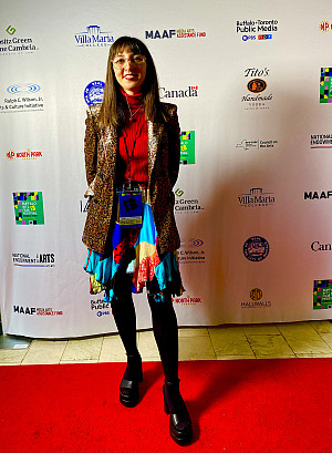 Amelia Ponirakis '23 at the Buffalo International Film Festival, Buffalo, NY