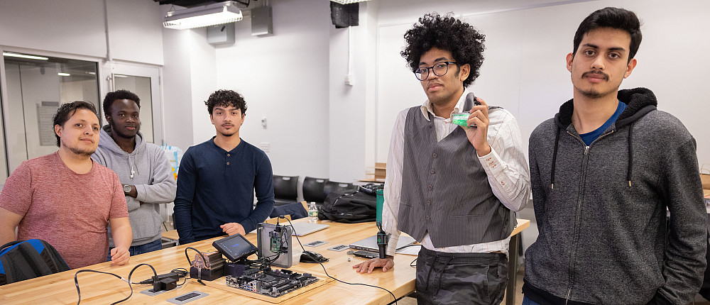 Students in the New Media Class Special Projects in Tiny Computing present their projects.