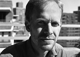 black and white photograph of David Reinfurt
