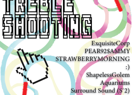 Trebleshooting - Come see our algorave. Concert flyer.