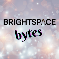 Brightspace Bytes featuring Brightspace logo and colorful background