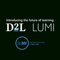 D2L Lumi and SUNY logos
