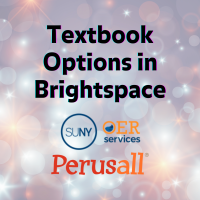 Textbook Options in Brightspace