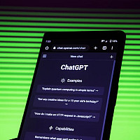 ChatGPT displayed on a mobile device.