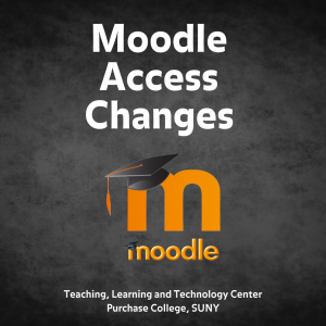 Moodle Access Changes featuring the Moodle logo