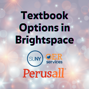 Textbook Options in Brightspace