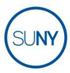 Blue and white SUNY logo
