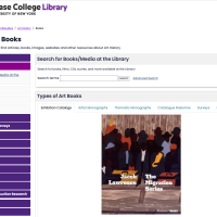New Art History guide with left sidebar navigation and heliotrope & puce color scheme
