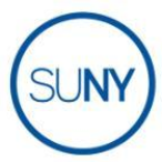 Blue and white SUNY logo