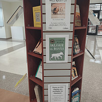 Display tower in the Library Commons