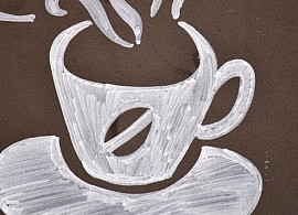    chalk drawing of a tea cup 