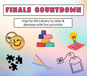 Enjoy fun activities to help you relax and prepare for finals.