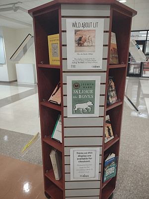 Display tower in the Library Commons