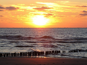 Beach at sunset