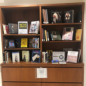 books on display for Native American Heritage Month