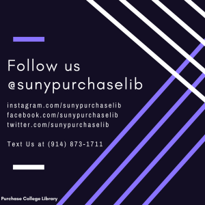 Follow the Library @sunypurchaselib