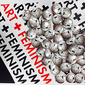 Art+Feminism promotional flyer with Wikipedia buttons