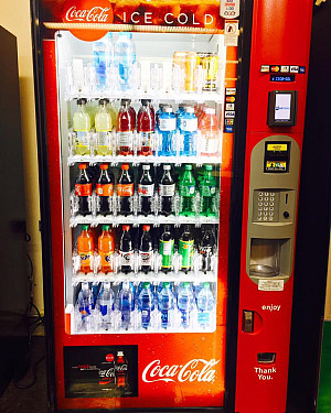 Coca-Cola machine now in 2012 Lounge on the main floor of the Library.