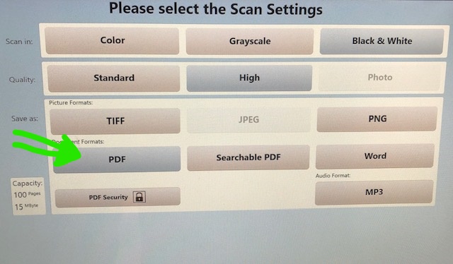 Scanning Options