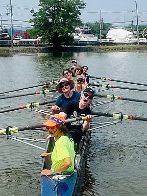 Tina Hardin rowing photo