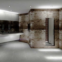 Design rendering of VA restroom.