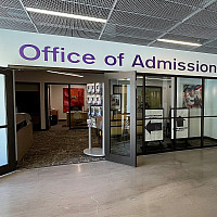 View of the new Admissions entrance.