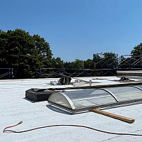 G-Street roof under construction.