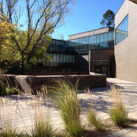 View at the entrance into the Visual Arts Building