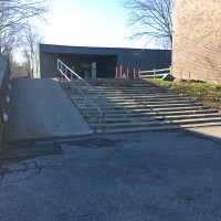 View of existing stairs & ramp at the Olde Complex.