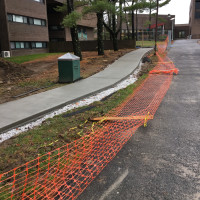 View of new Pine Walk pathway under construction.