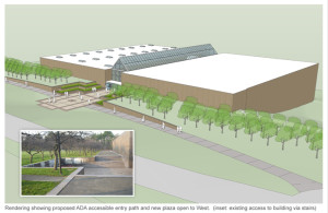 Rendering for Physical Education building rehab project