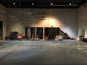 View of existing large sound stage space in Music Building