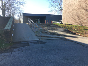 View of existing stairs & ramp at the Olde Complex.