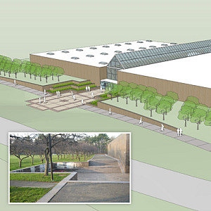 Rendering for Physical Education building rehab project