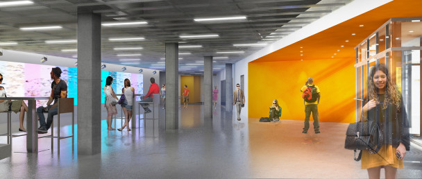Design rendering of new Entry Pavilion lobby.