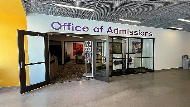 View of the new Admissions entrance.