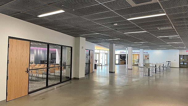 View of new Admission space in CMFT Entry Pavilion lobby.