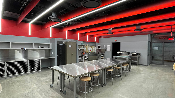 View of the new open Work Room.