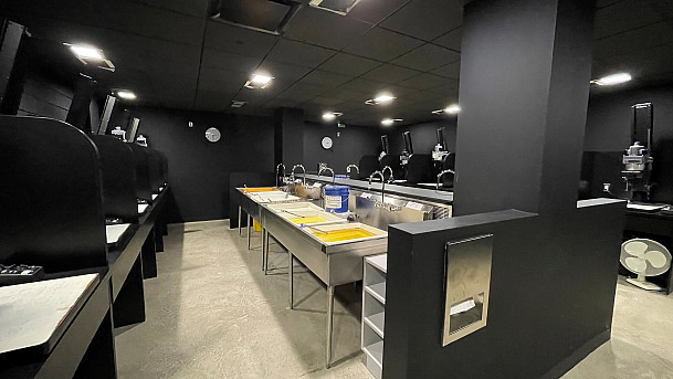 View inside of new Darkroom.
