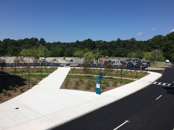View of the completed West 2 parking lot.