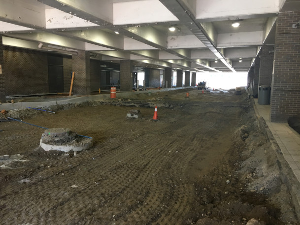 View of the PAC Underpass roadway under construction.