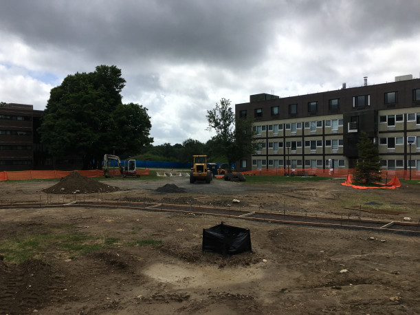 Photo of Quad courtyard under construction