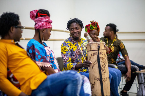Benin International Music on campus for an artistic residency as a part of (T)HERE: Global Festival