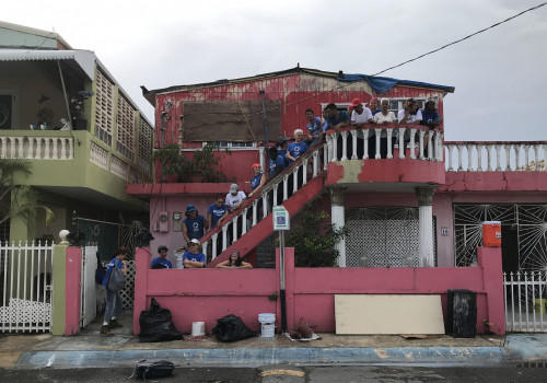 Volunteers in the SUNY Stands with Puerto Rico initiative