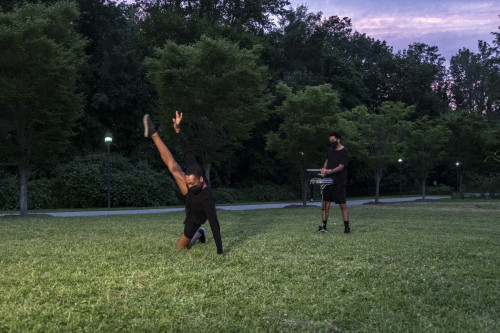 Film and dance shoot on campus